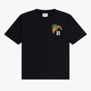 Rhude Moonlight Tropics cotton T-shirt in Vintage Black