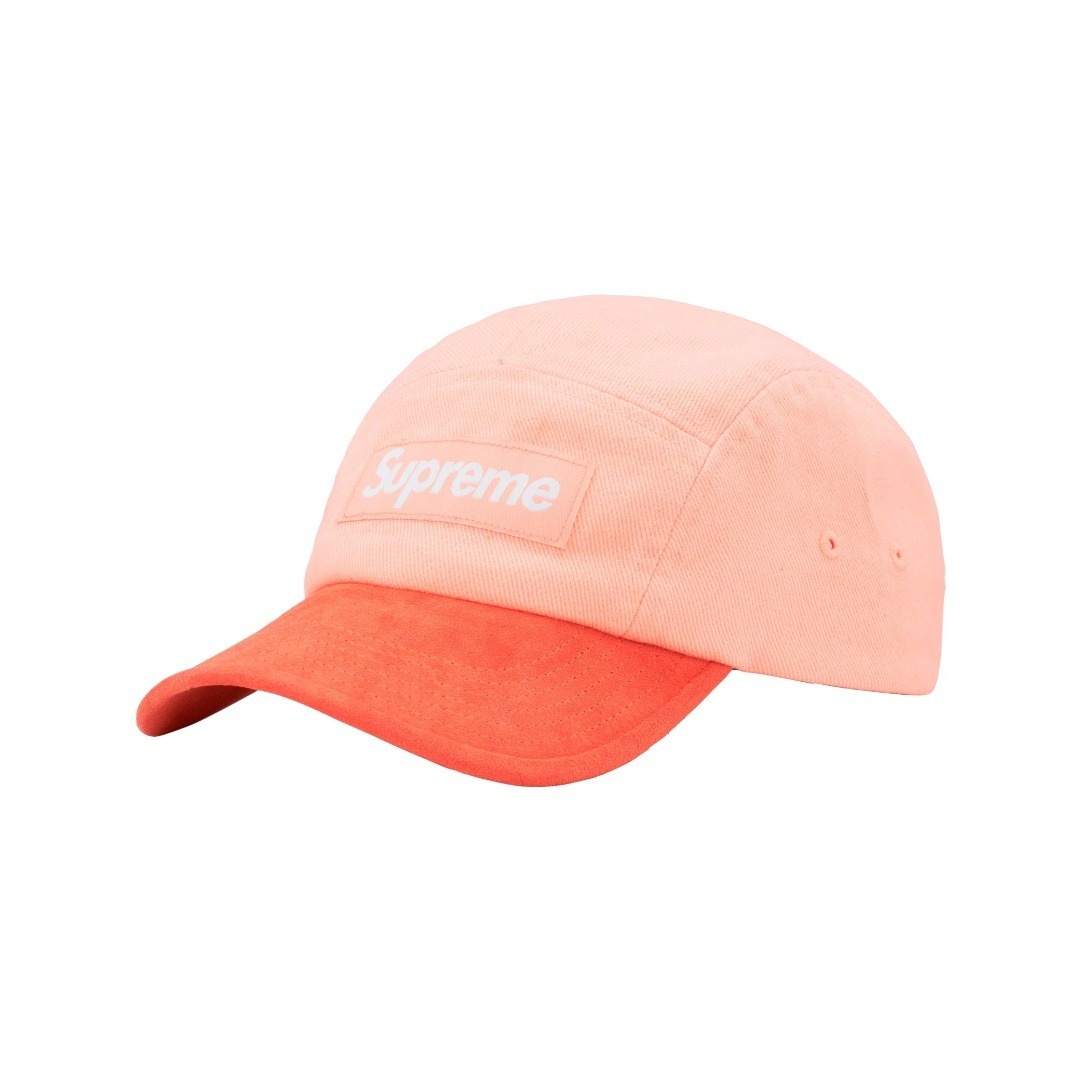 Supreme Suede Visor Camp Cap Peach