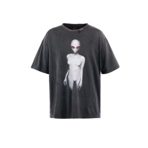 SAINT Mxxxxxx Alien Graphic-Print Crewneck Cotton T-Shirt