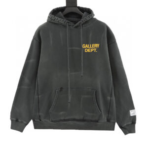 Gallery Dept. Sun Faded English Logo Hoodie in Black