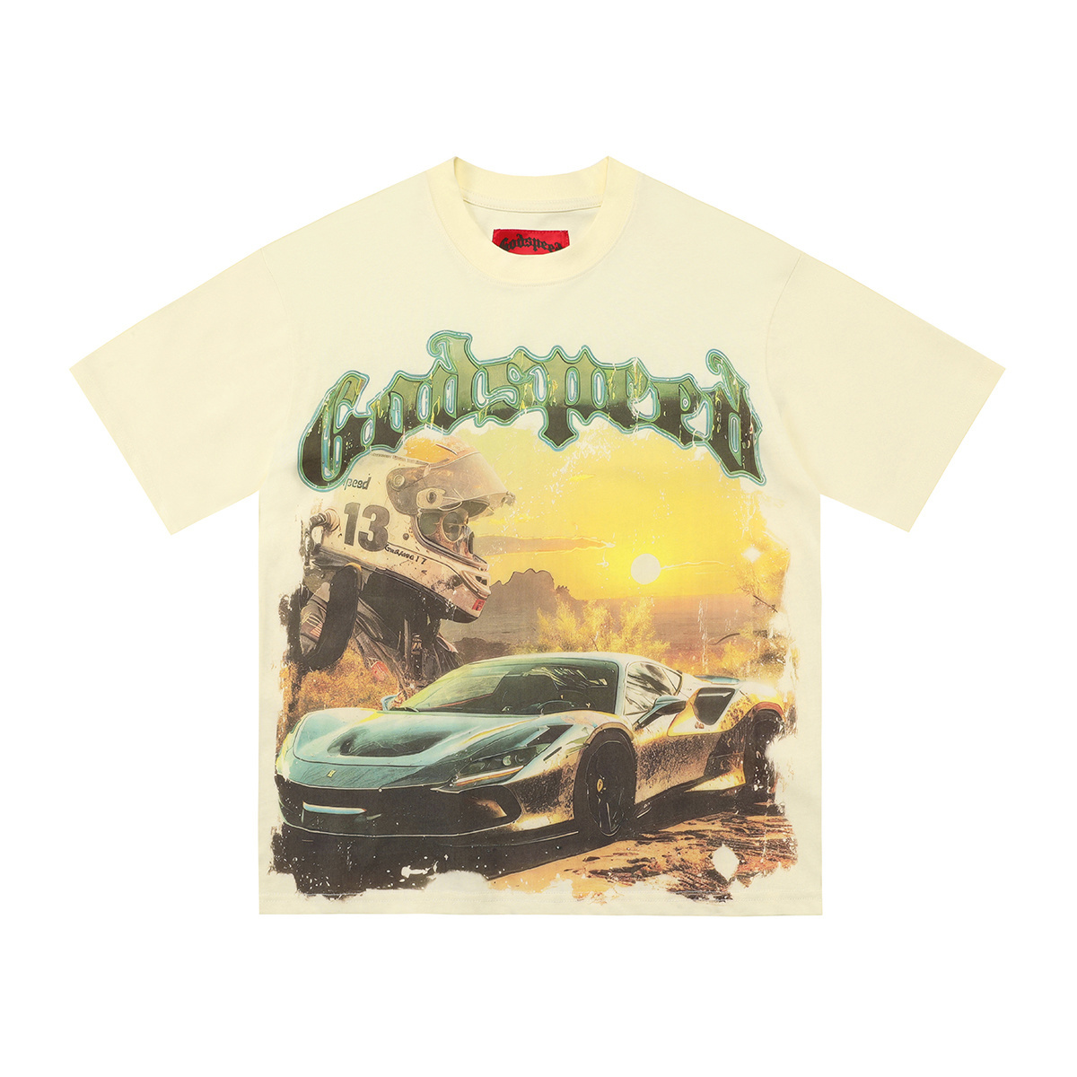 Godspeed Sunset Drift T-Shirt in Bone
