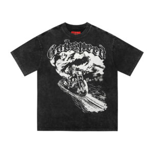 Godspeed "Trailblazer" Washed Black Graphic T-shirt