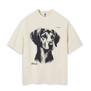 Rhude Fox Hound T-shirt in Vintage White