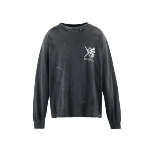 SAINT Mxxxxxx x Neighborhood "Speed Kills" distressed logo-print cotton-jersey long-sleeve