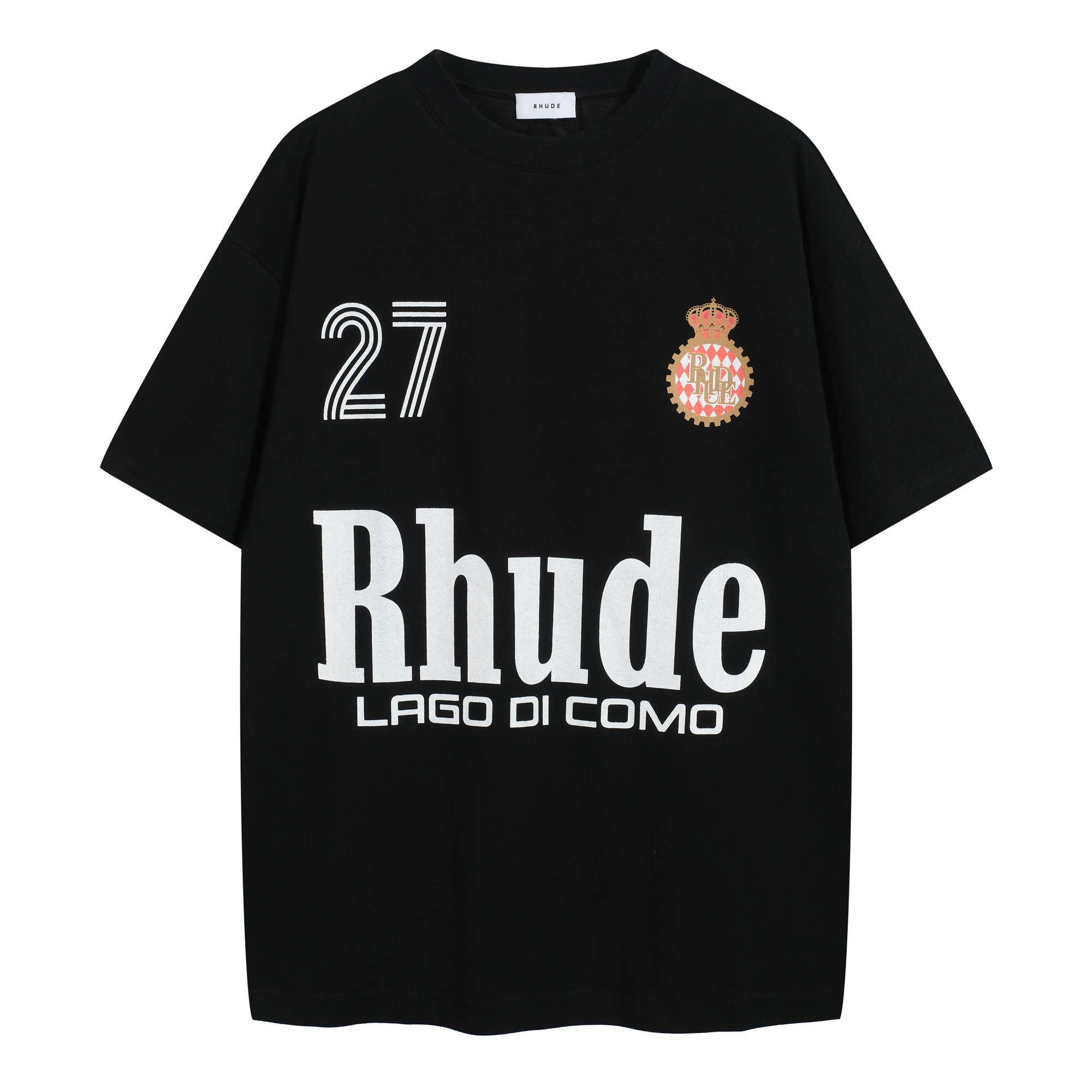 Rhude Racing Crest Logo-Print Cotton-Jersey T-shirt