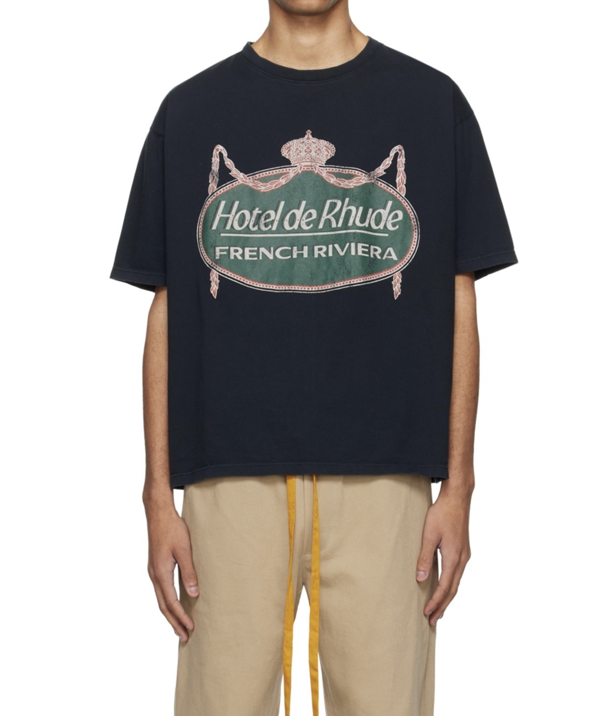 Rhude Riviera T-shirt in Vintage Black - Image 5