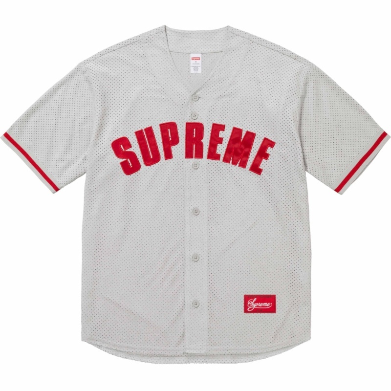 Supreme Ultrasuede Mesh Baseball Jersey - Image 2