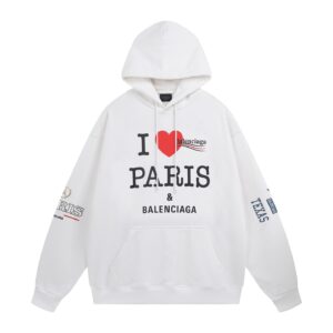 Balenciaga "I Love Paris & Balenciaga" Hoodie in White